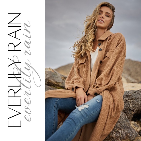 Soft Fleece Long Shirt Jacket - Picture 5 of 11